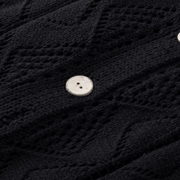 Black Knit Cardigan - Picture 8 of 9
